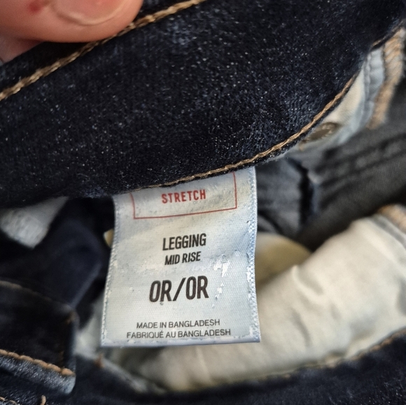 Express Women's Mid-Rise Stretch Blue Distressed Legging Jeans - 0R - Picture 4 of 9